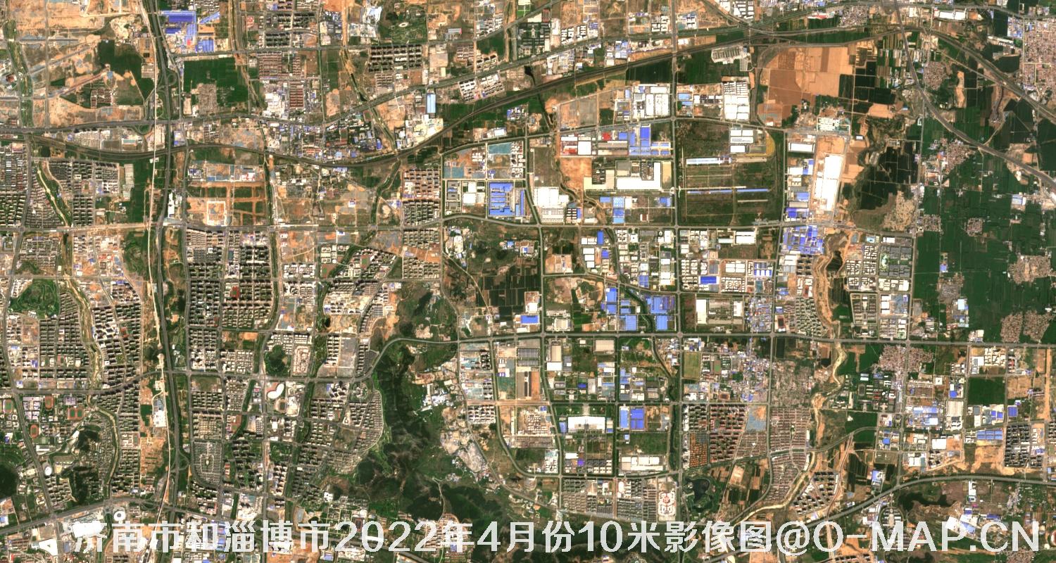 山东省济南市和淄博市2022年4月份10米影像图
