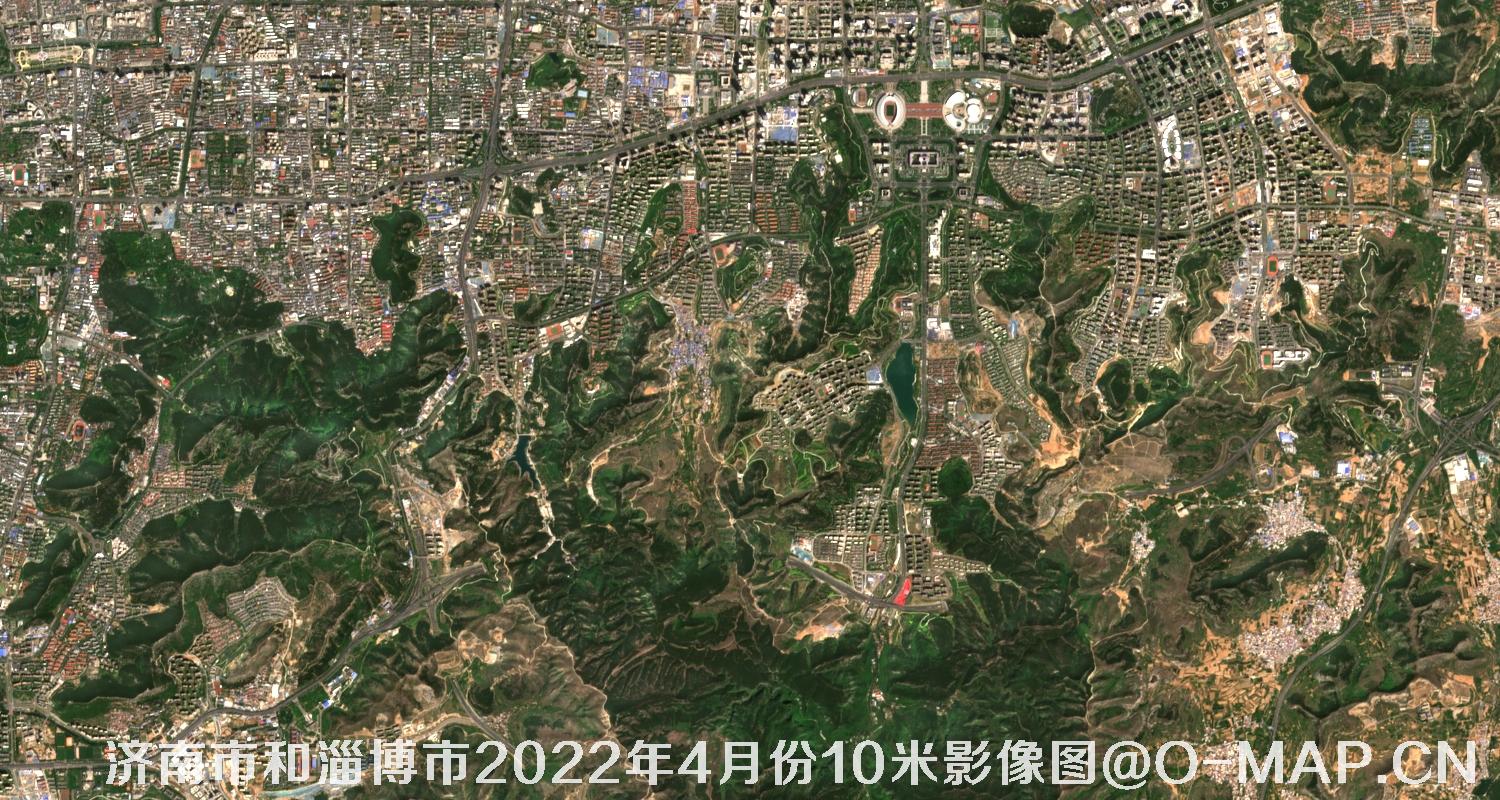山东省济南市和淄博市2022年4月份10米影像图