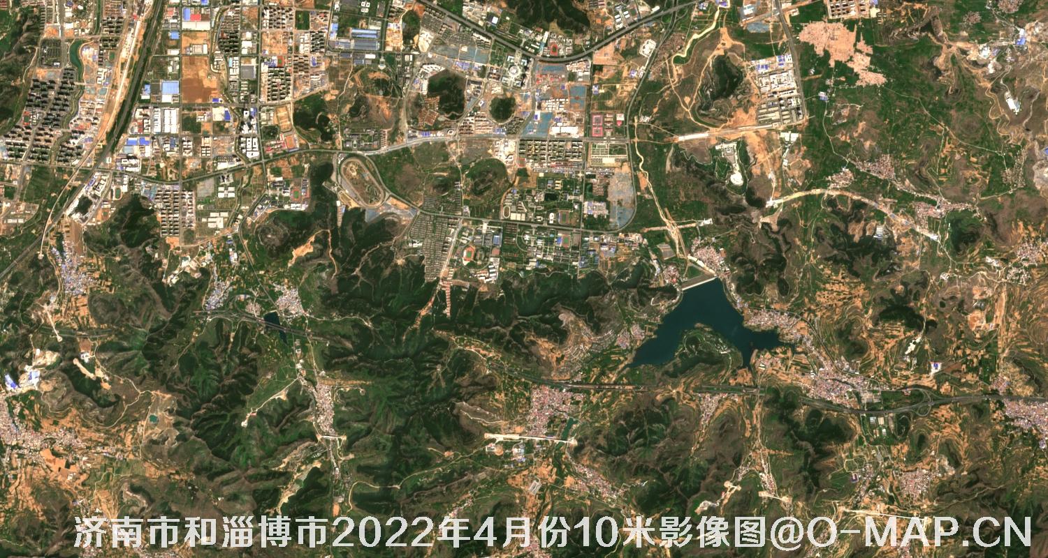 山东省济南市和淄博市2022年4月份10米影像图