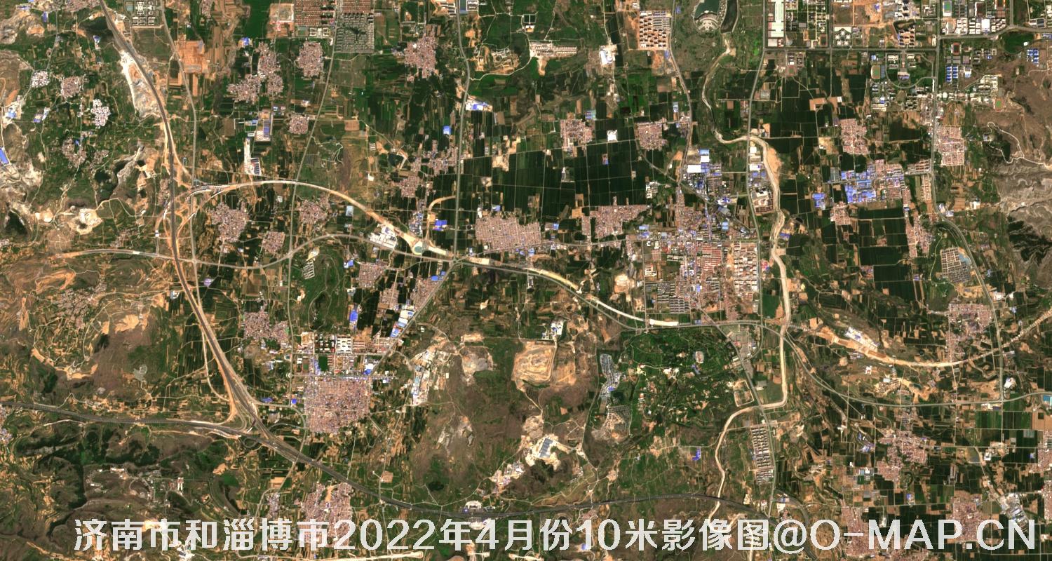 山东省济南市和淄博市2022年4月份10米影像图