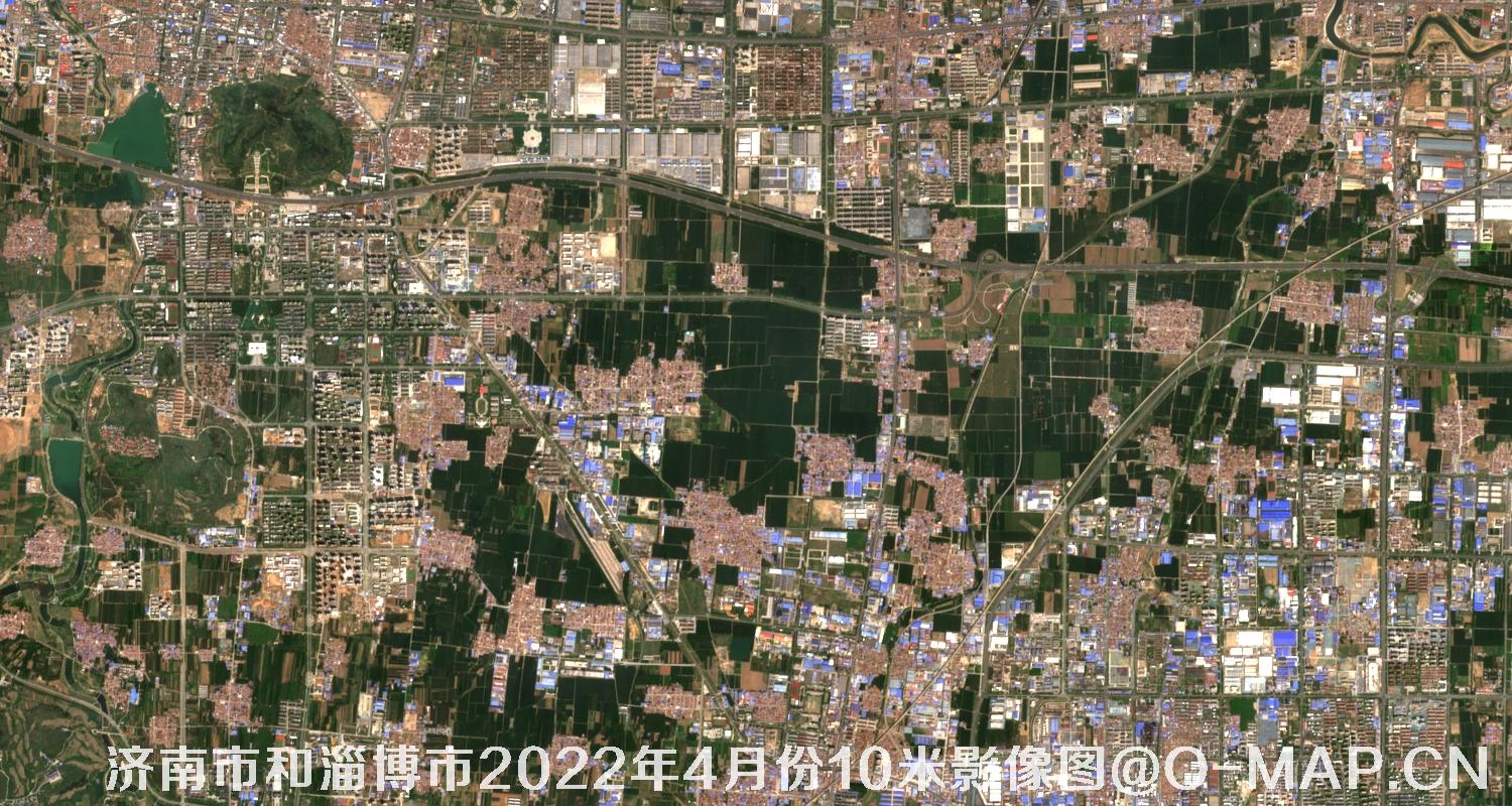 山东省济南市和淄博市2022年4月份10米影像图