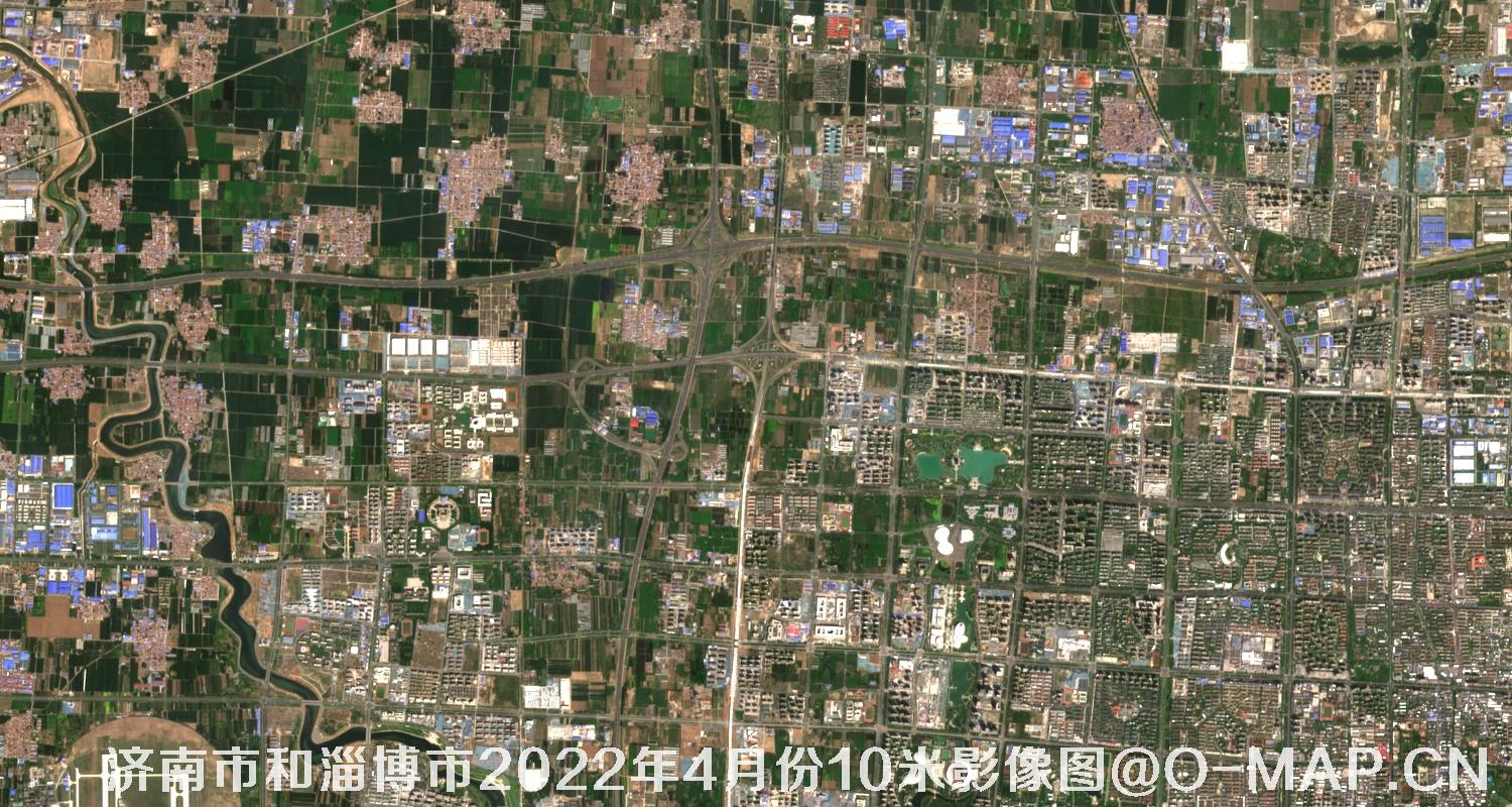 山东省济南市和淄博市2022年4月份10米影像图