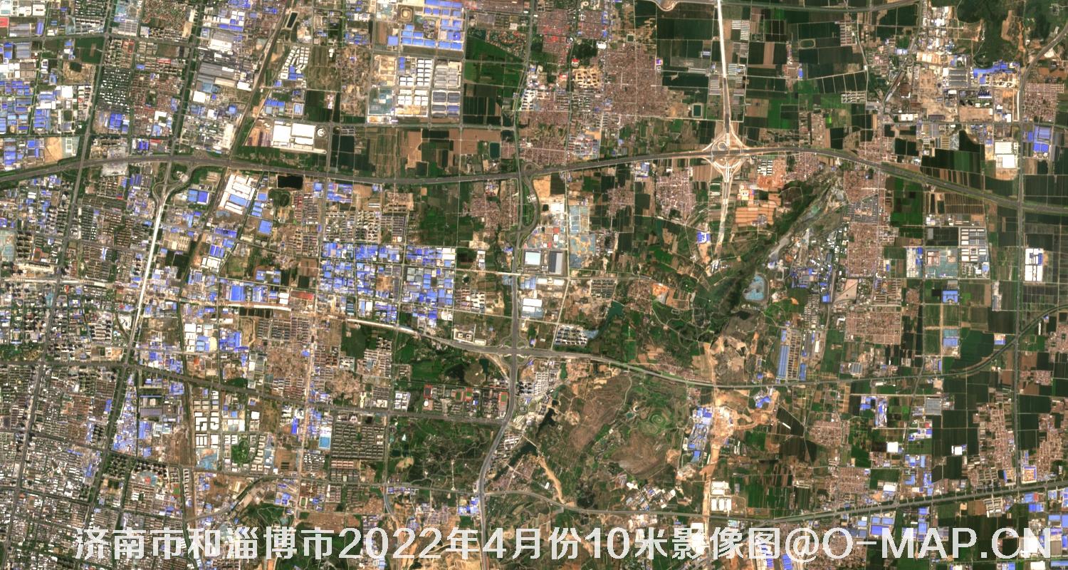 山东省济南市和淄博市2022年4月份10米影像图