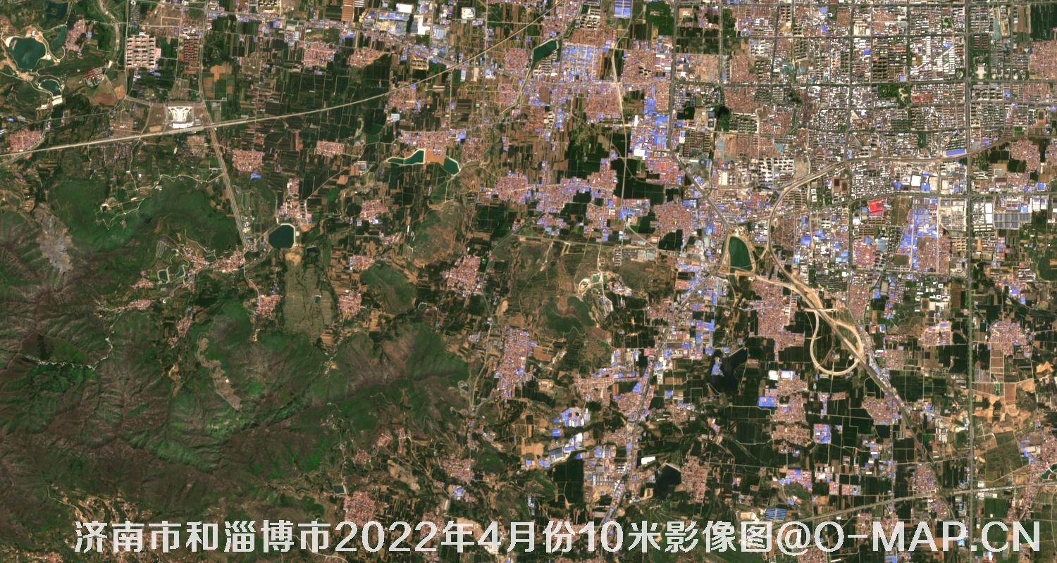 山东省济南市和淄博市2022年4月份10米影像图