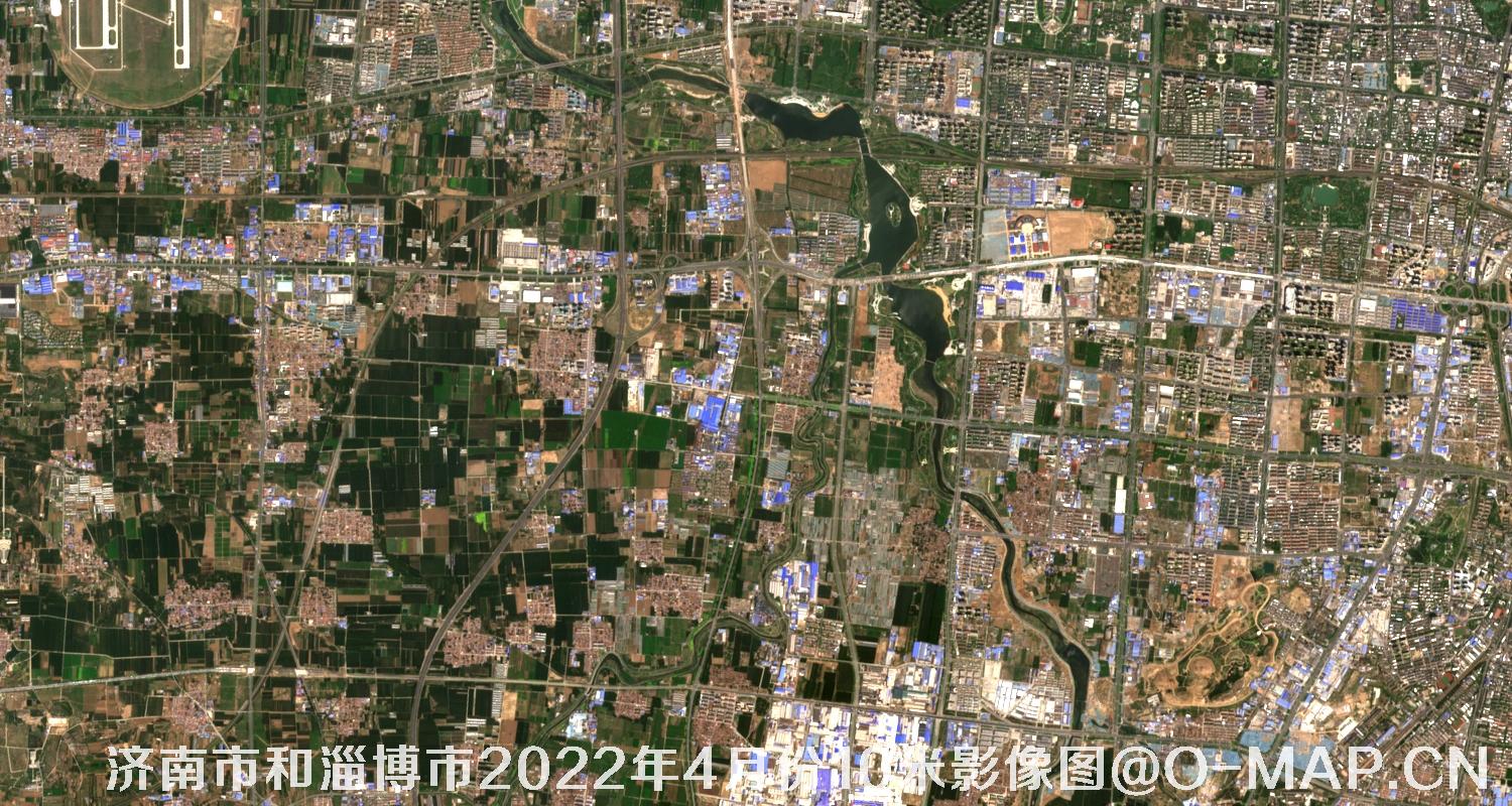 山东省济南市和淄博市2022年4月份10米影像图