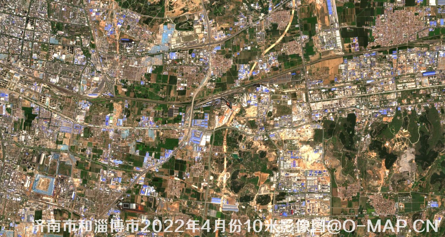 山东省济南市和淄博市2022年4月份10米影像图