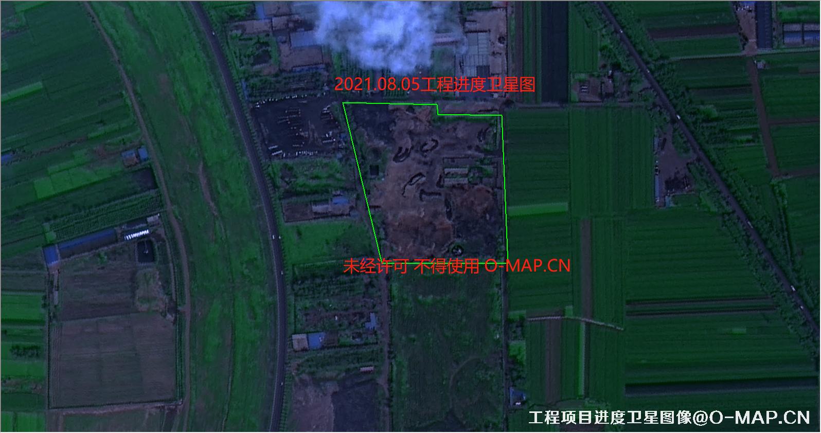 某工程于2021年6-9月份的每月项目进度卫星图