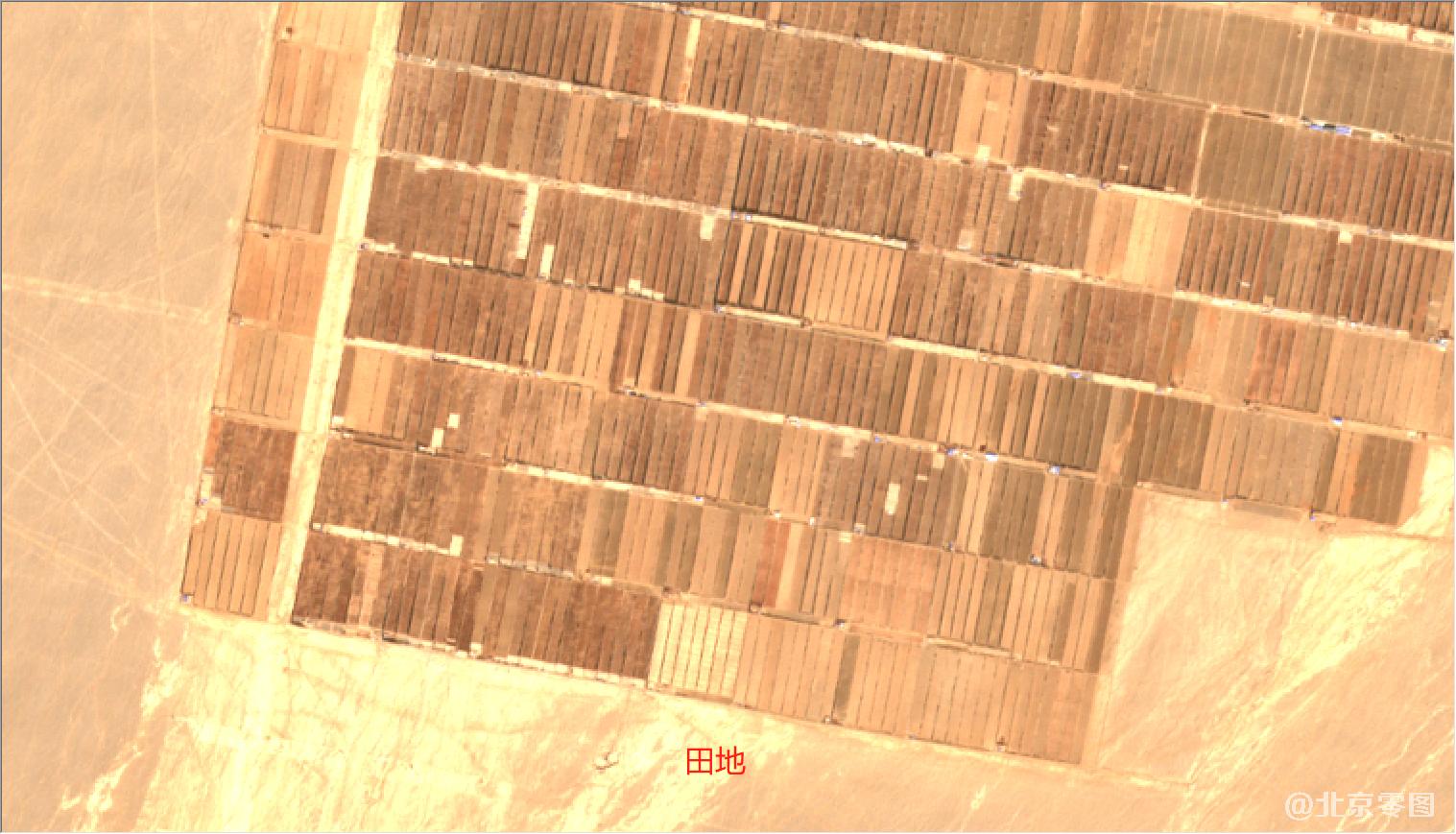 酒泉卫星发射中心及周边最新卫星图-田地