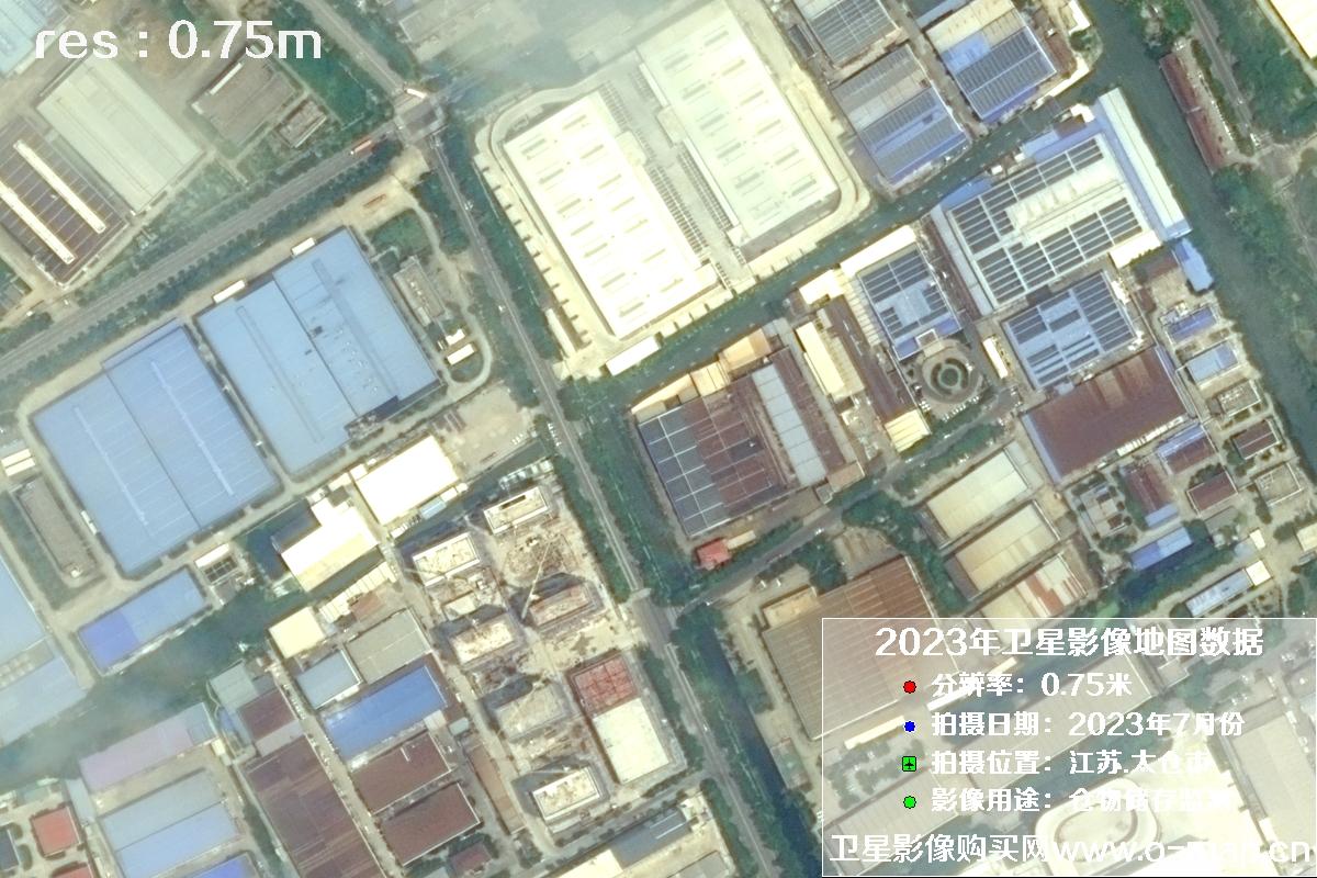 江苏省太仓市2023年7月份0.75米卫星影像图片