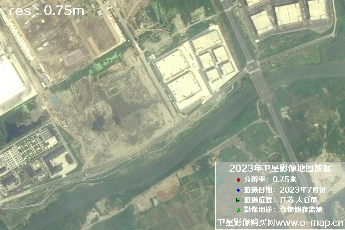 江苏省太仓市2023年7月份0.75米卫星影像图片