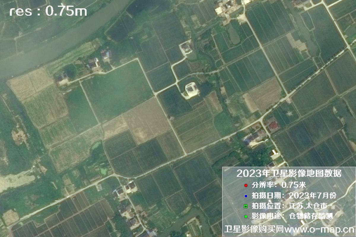 江苏省太仓市2023年7月份0.75米卫星影像图片
