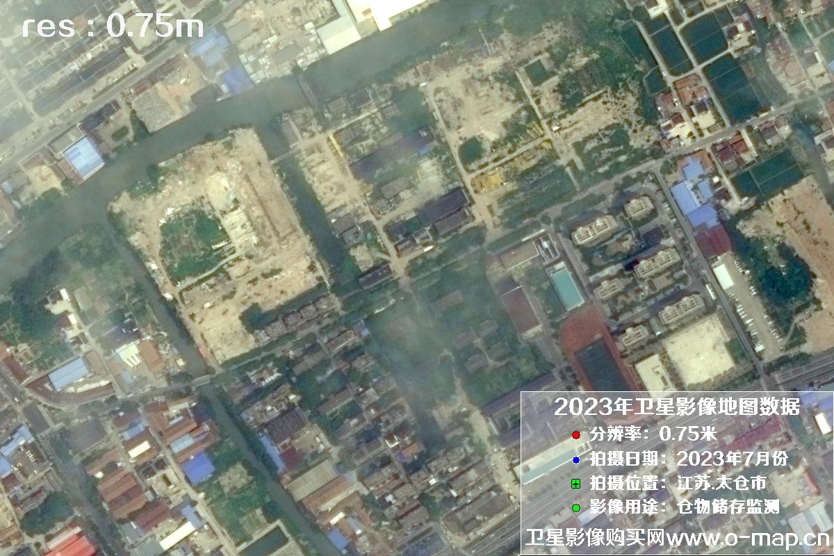 江苏省太仓市2023年7月份0.75米卫星影像图片