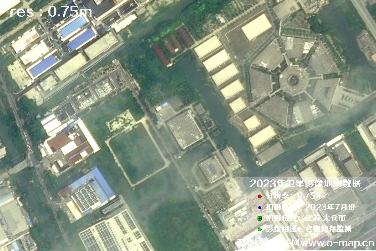 江苏省太仓市2023年7月份0.75米卫星影像图片