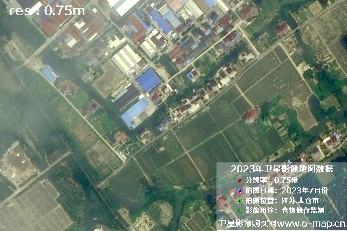 江苏省太仓市2023年7月份0.75米卫星影像图片