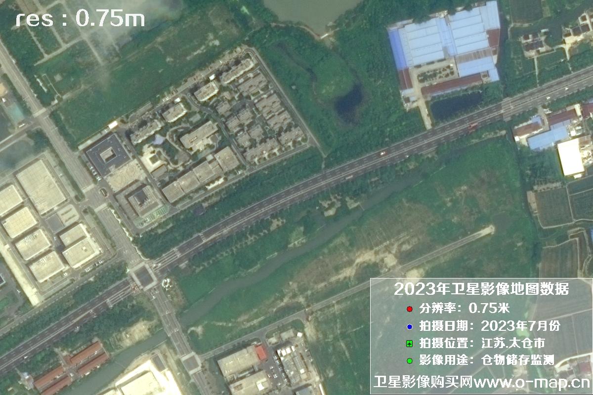 江苏省太仓市2023年7月份0.75米卫星影像图片