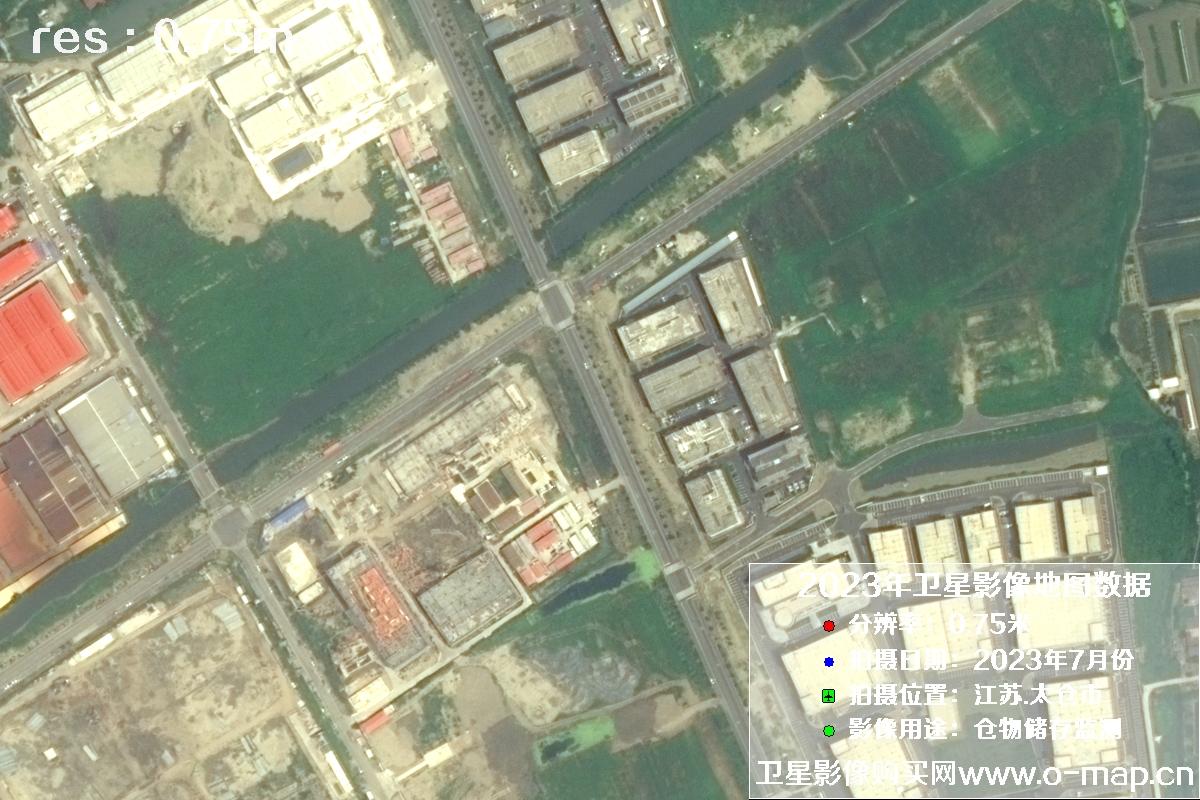 江苏省太仓市2023年7月份0.75米卫星影像图片