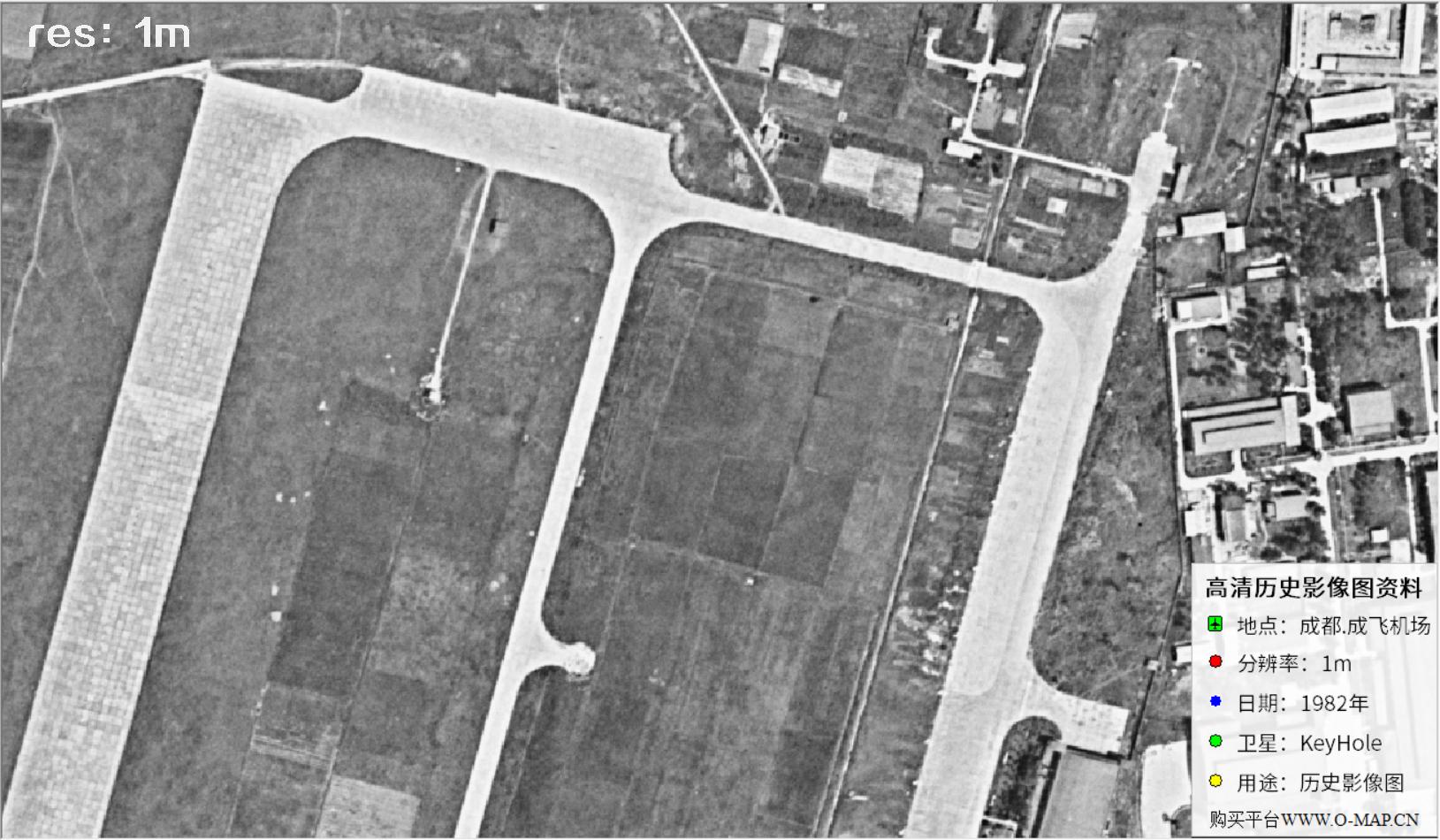 成都市成飞机场1982年锁眼卫星历史影像图