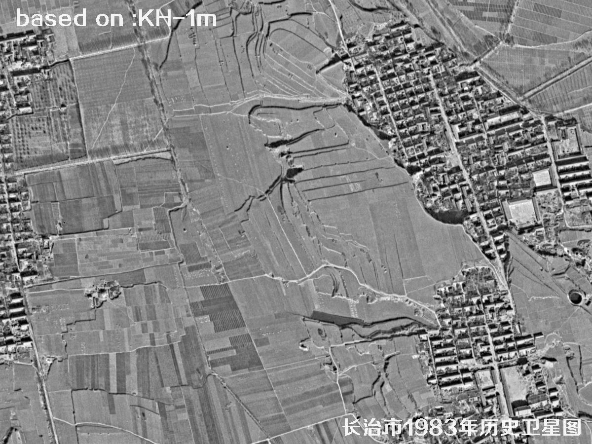 锁眼卫星的历史价值：长治市1983年历史卫星地图10