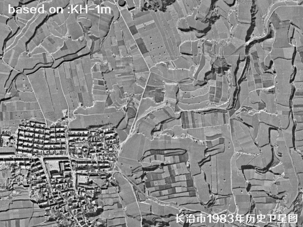 锁眼卫星的历史价值：长治市1983年历史卫星地图12