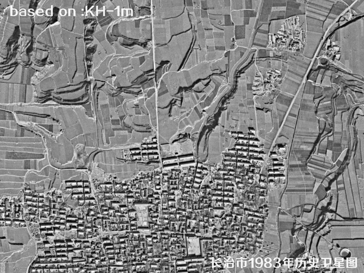 锁眼卫星的历史价值：长治市1983年历史卫星地图14