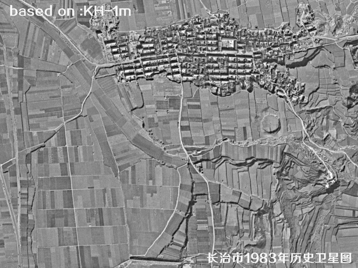 锁眼卫星的历史价值：长治市1983年历史卫星地图15