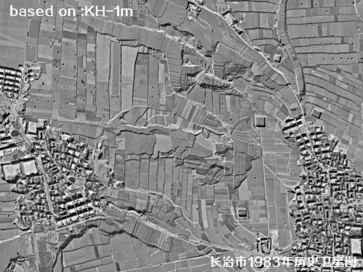 锁眼卫星的历史价值：长治市1983年历史卫星地图16