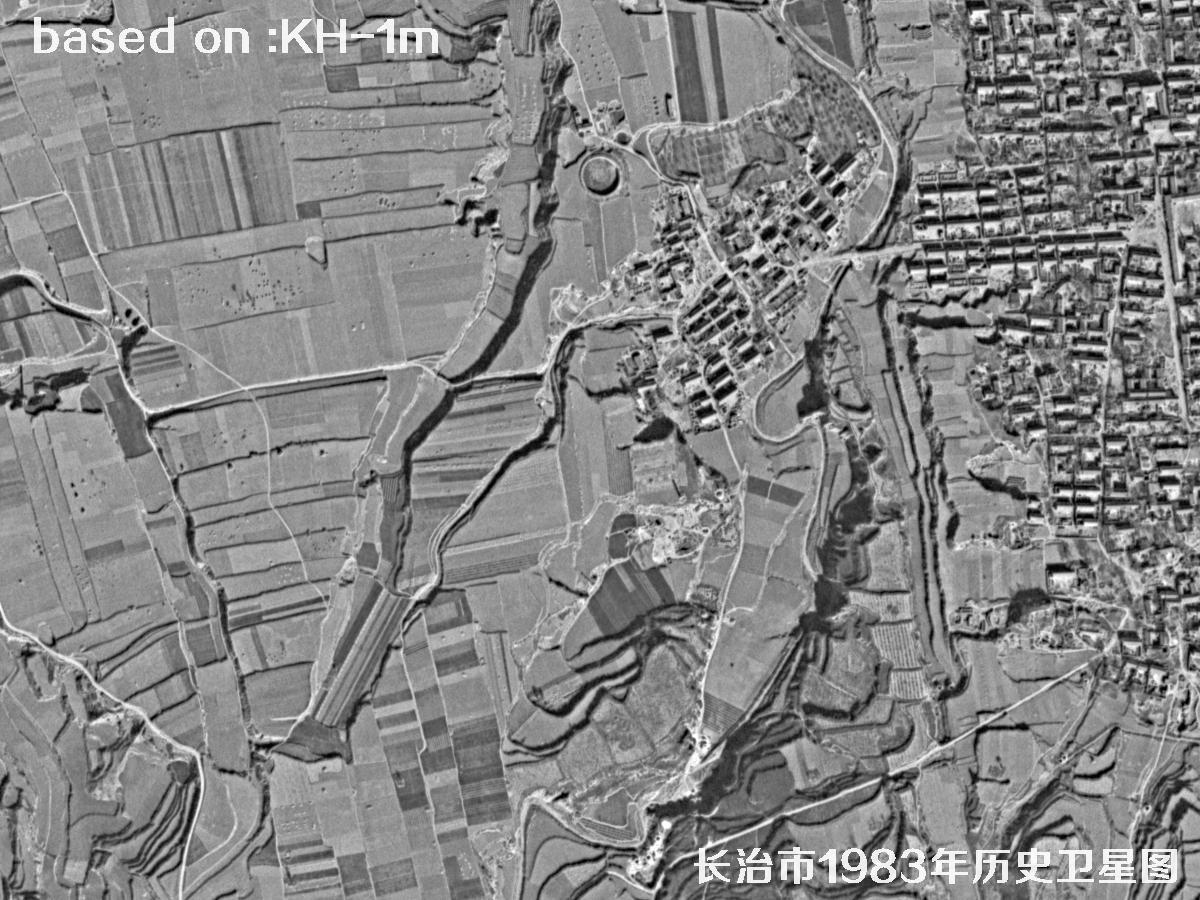 锁眼卫星的历史价值：长治市1983年历史卫星地图17