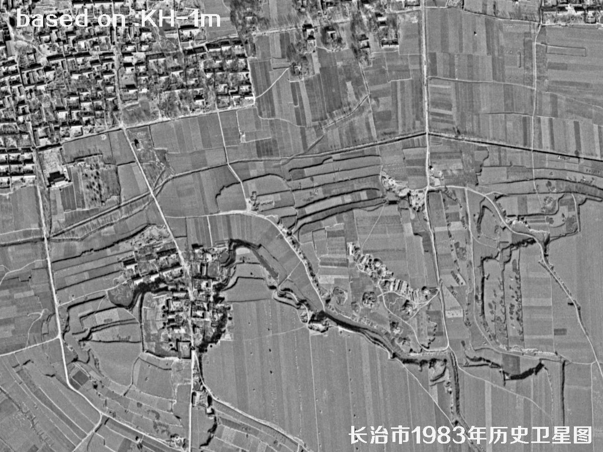 锁眼卫星的历史价值：长治市1983年历史卫星地图20