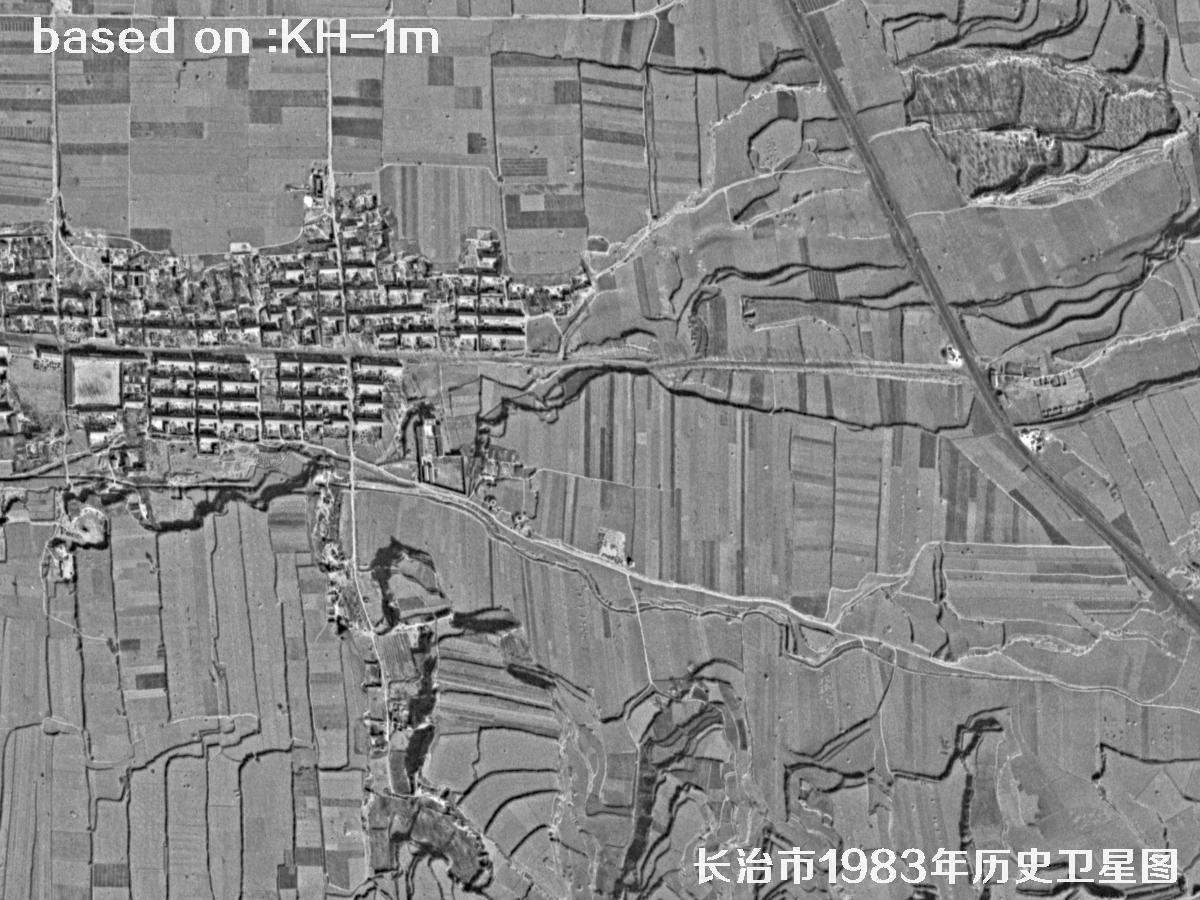 锁眼卫星的历史价值：长治市1983年历史卫星地图23
