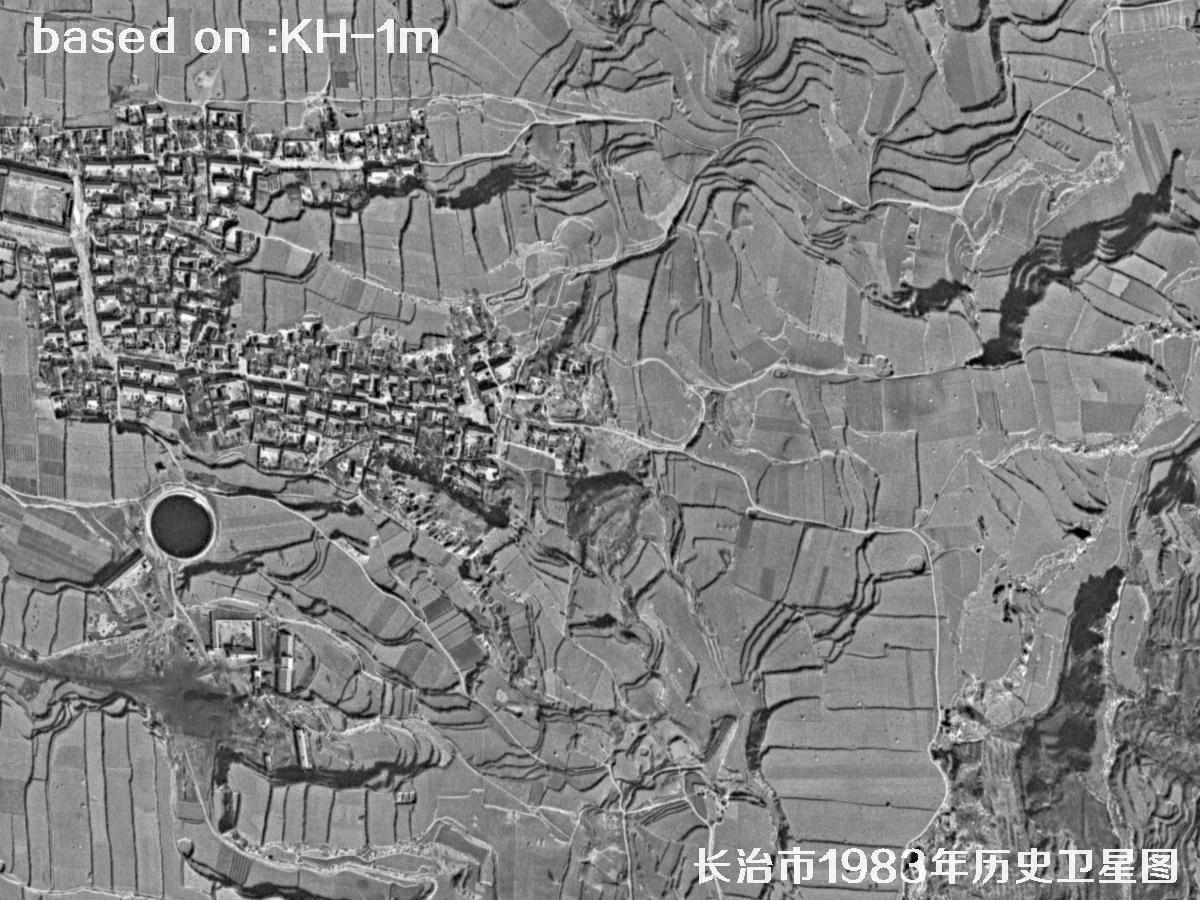 锁眼卫星的历史价值：长治市1983年历史卫星地图25