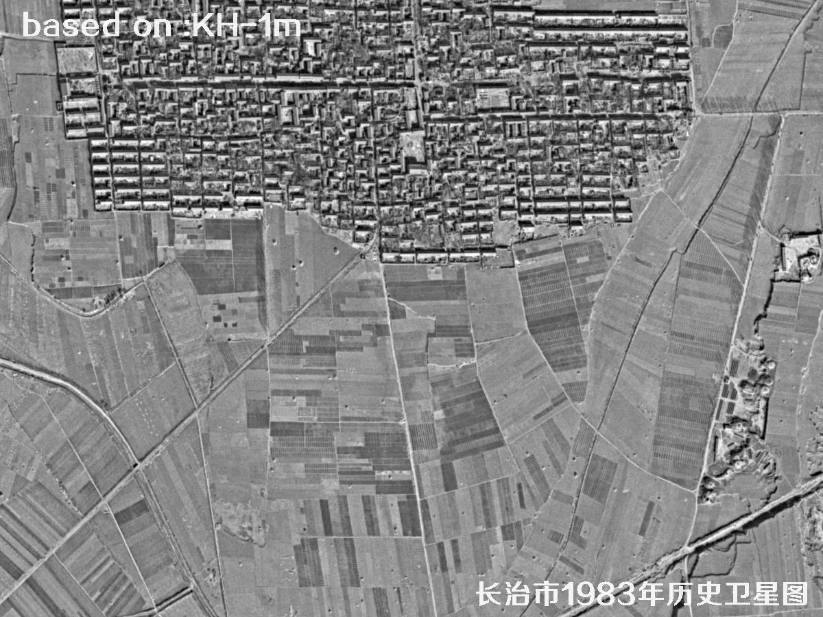 锁眼卫星的历史价值：长治市1983年历史卫星地图27
