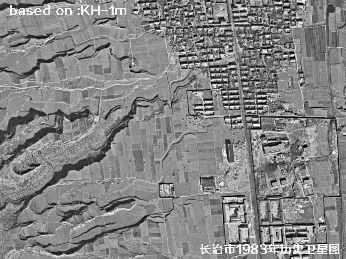 锁眼卫星的历史价值：长治市1983年历史卫星地图3