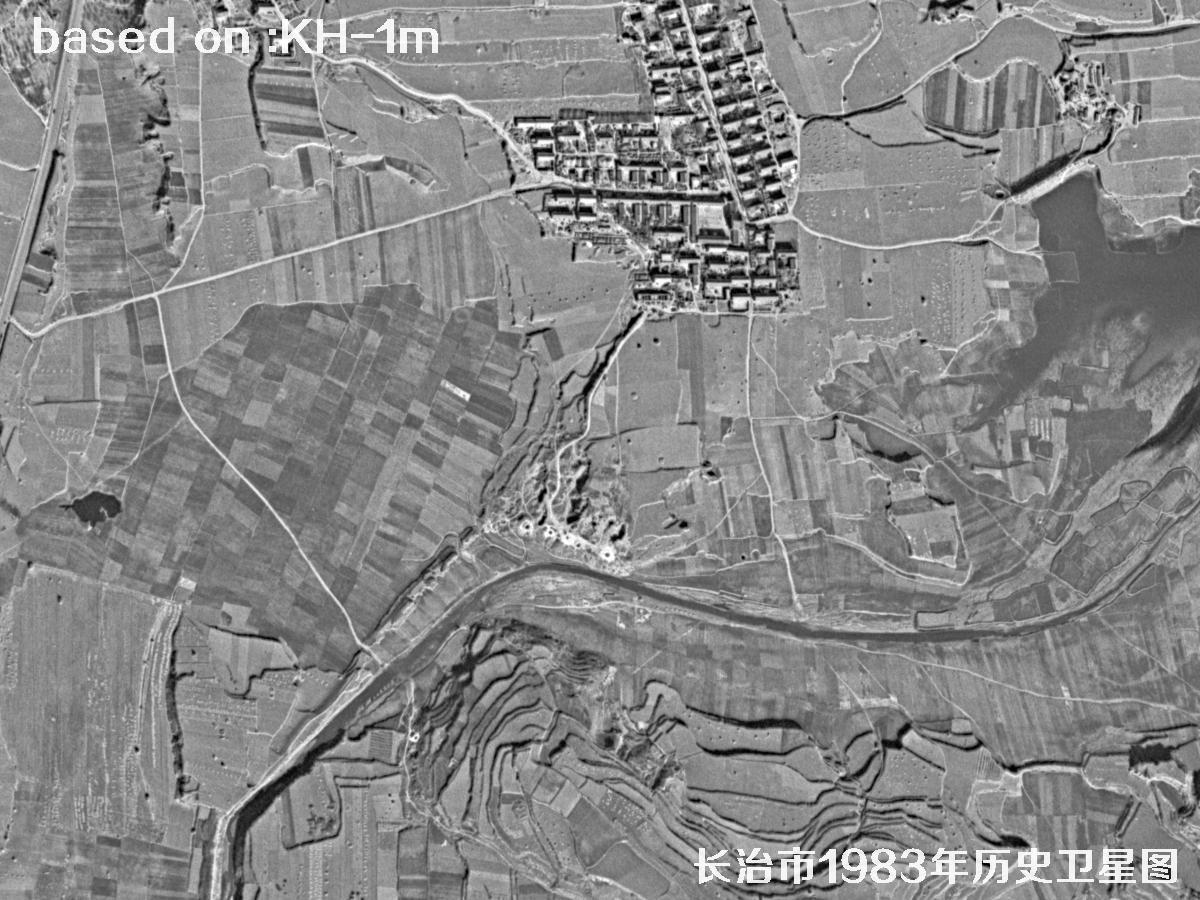锁眼卫星的历史价值：长治市1983年历史卫星地图32