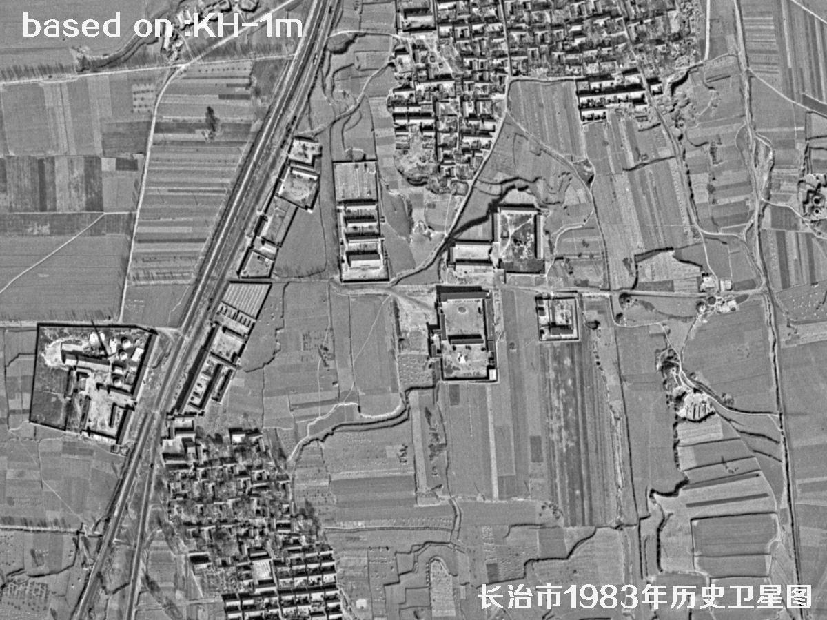 锁眼卫星的历史价值：长治市1983年历史卫星地图33