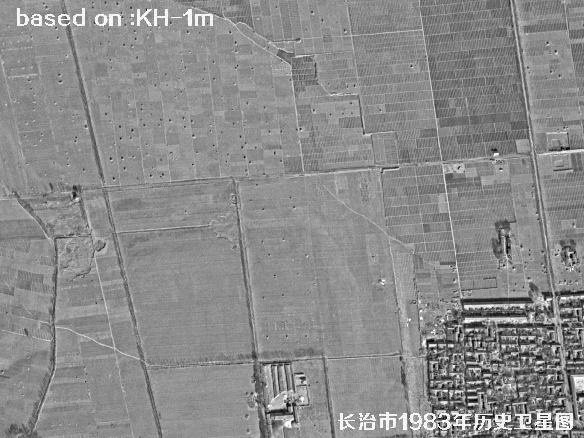 锁眼卫星的历史价值：长治市1983年历史卫星地图37