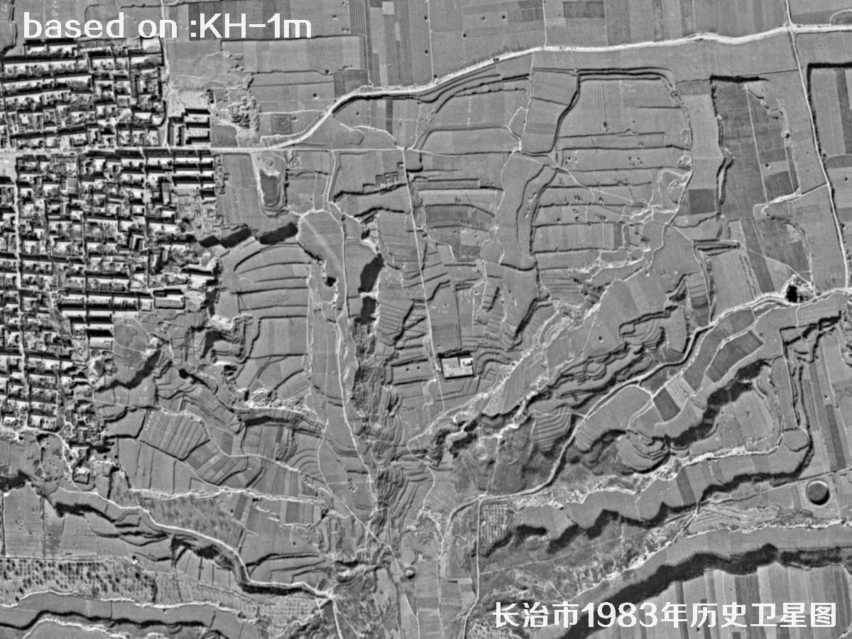 锁眼卫星的历史价值：长治市1983年历史卫星地图39