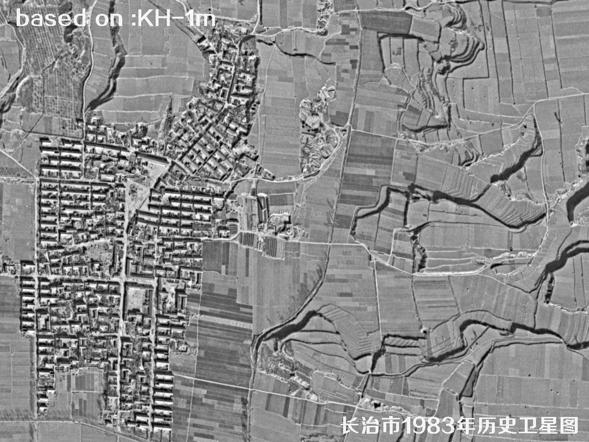 锁眼卫星的历史价值：长治市1983年历史卫星地图4