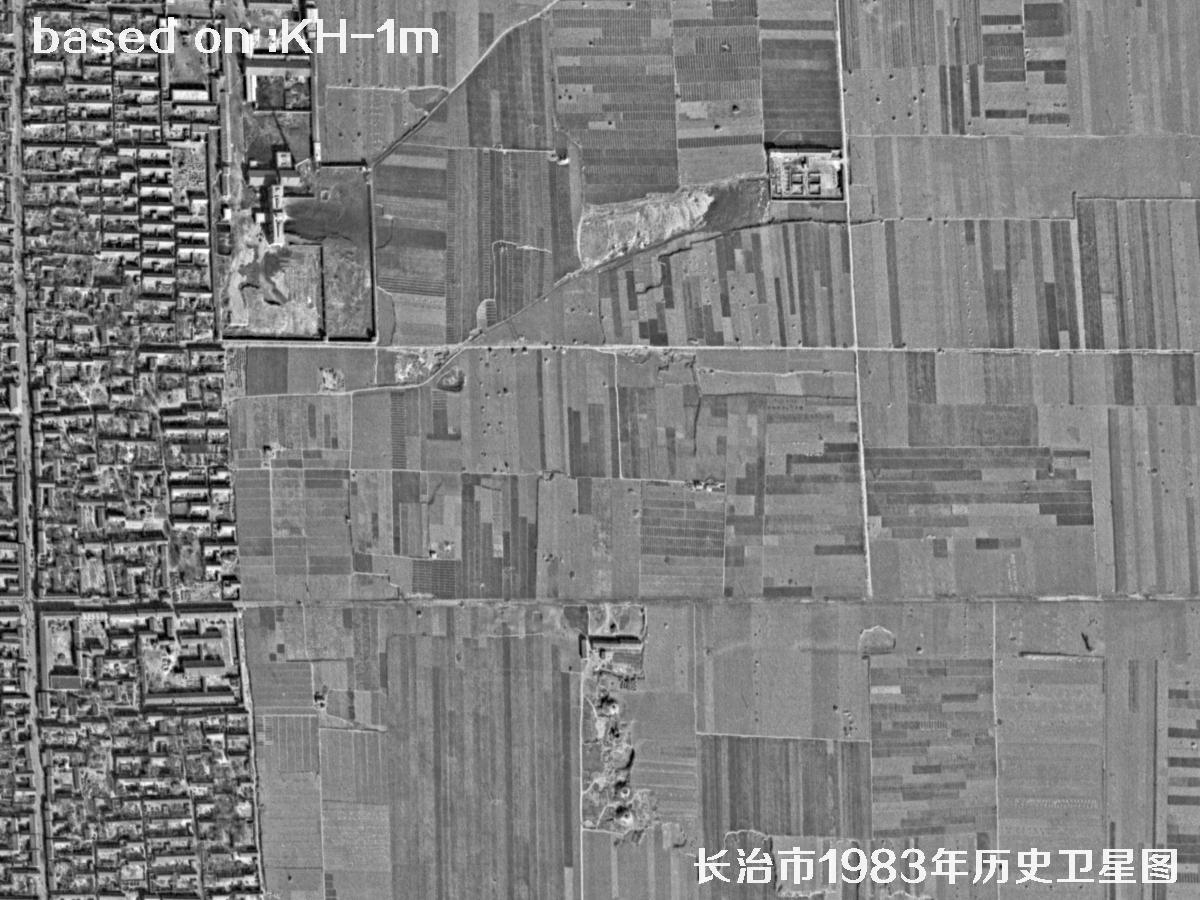 锁眼卫星的历史价值：长治市1983年历史卫星地图9