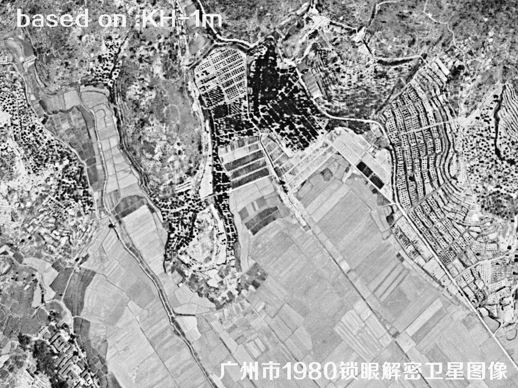 广州市1980年历史卫星图像 | Buy Keyhole Satellite image46