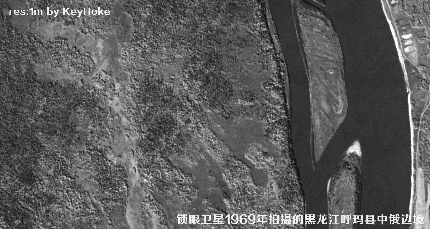 美国六七十年代卫星拍摄的图像