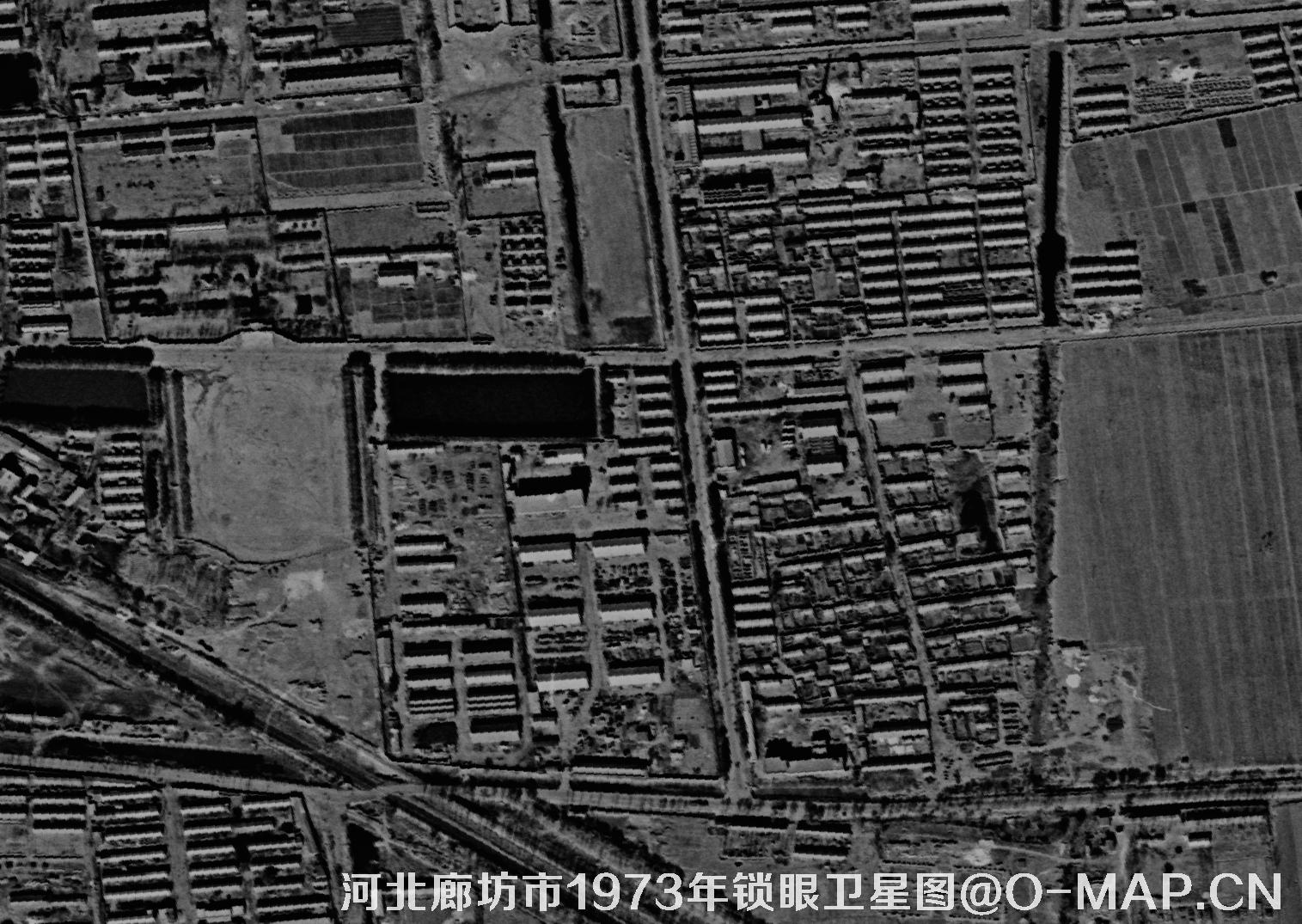 河北廊坊市1973年锁眼卫星图