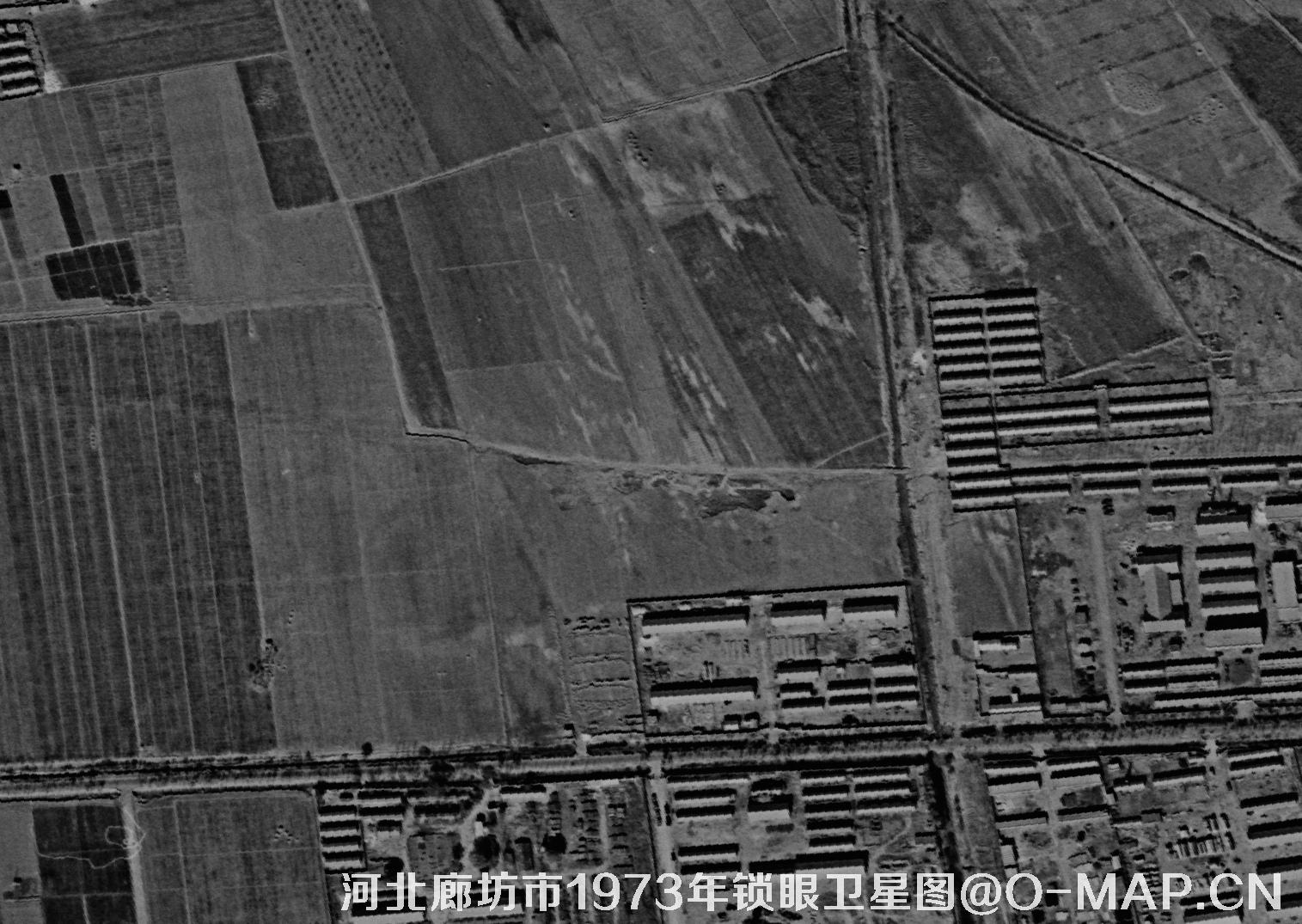 河北廊坊市1973年锁眼卫星图