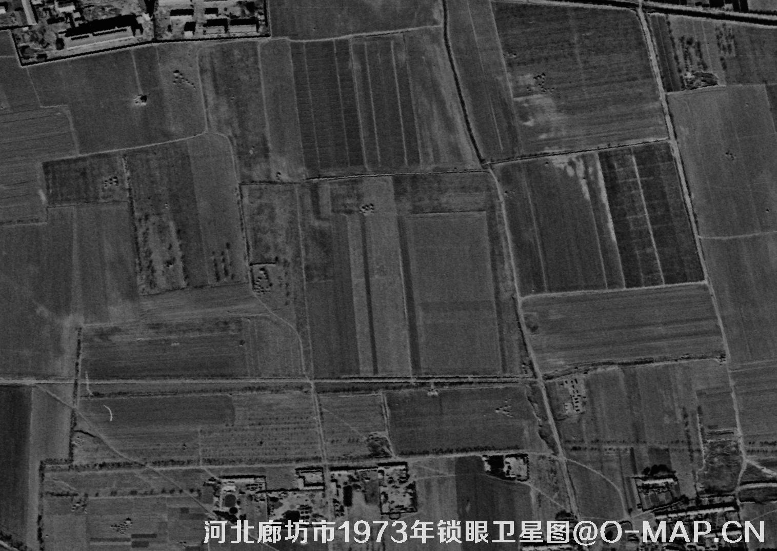 河北廊坊市1973年锁眼卫星图