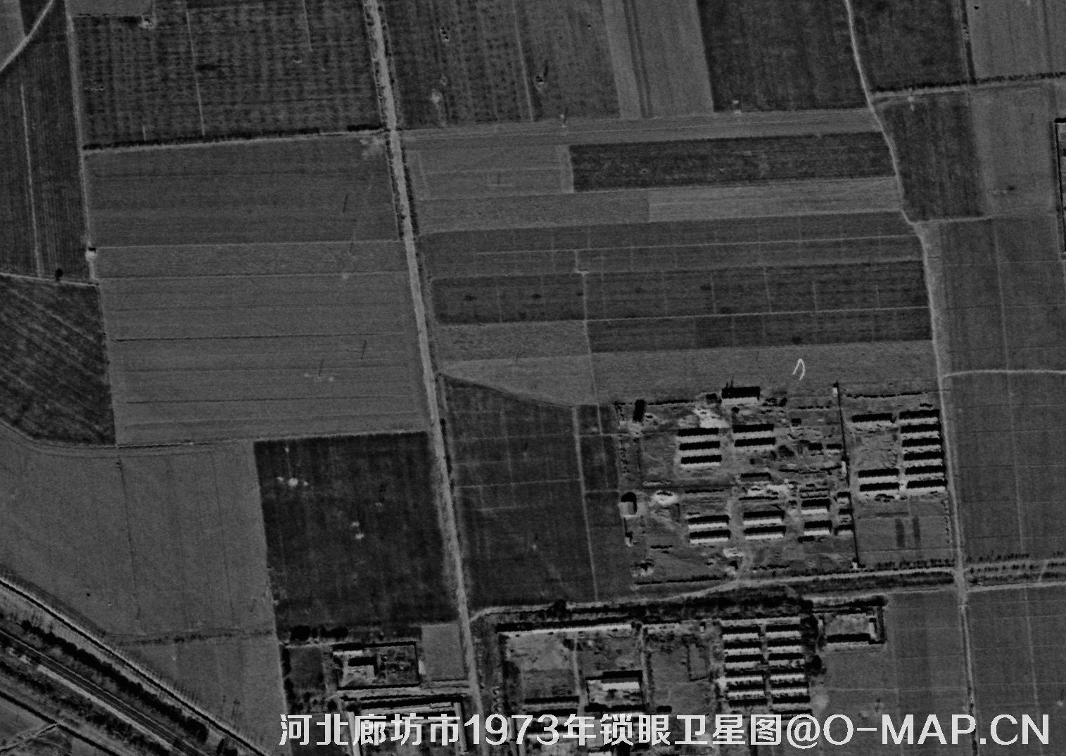 河北廊坊市1973年锁眼卫星图