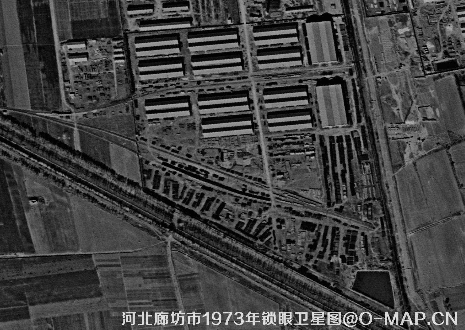 河北廊坊市1973年锁眼卫星图