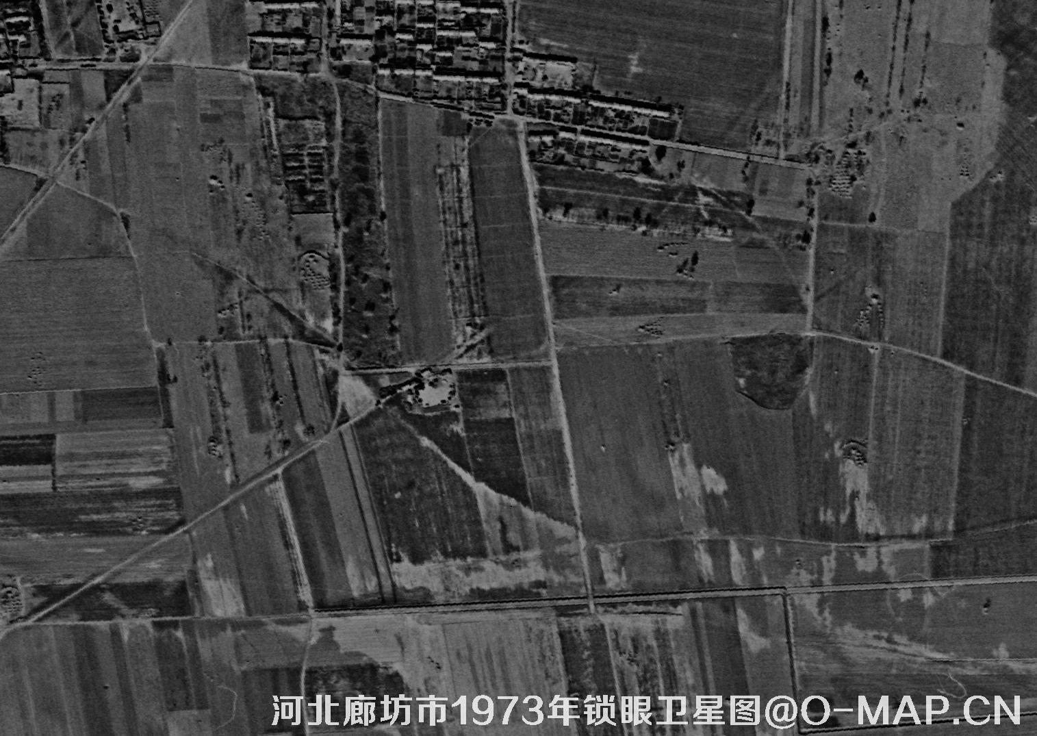 河北廊坊市1973年锁眼卫星图