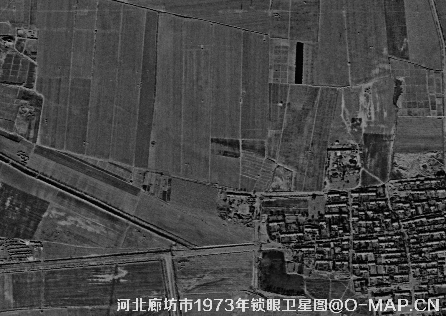 河北廊坊市1973年锁眼卫星图