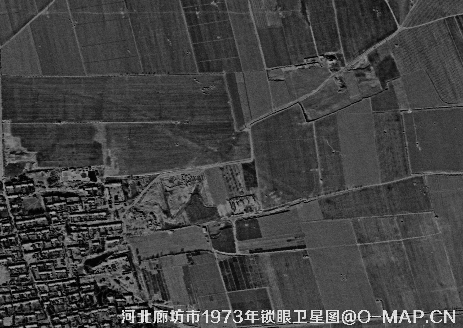 河北廊坊市1973年锁眼卫星图