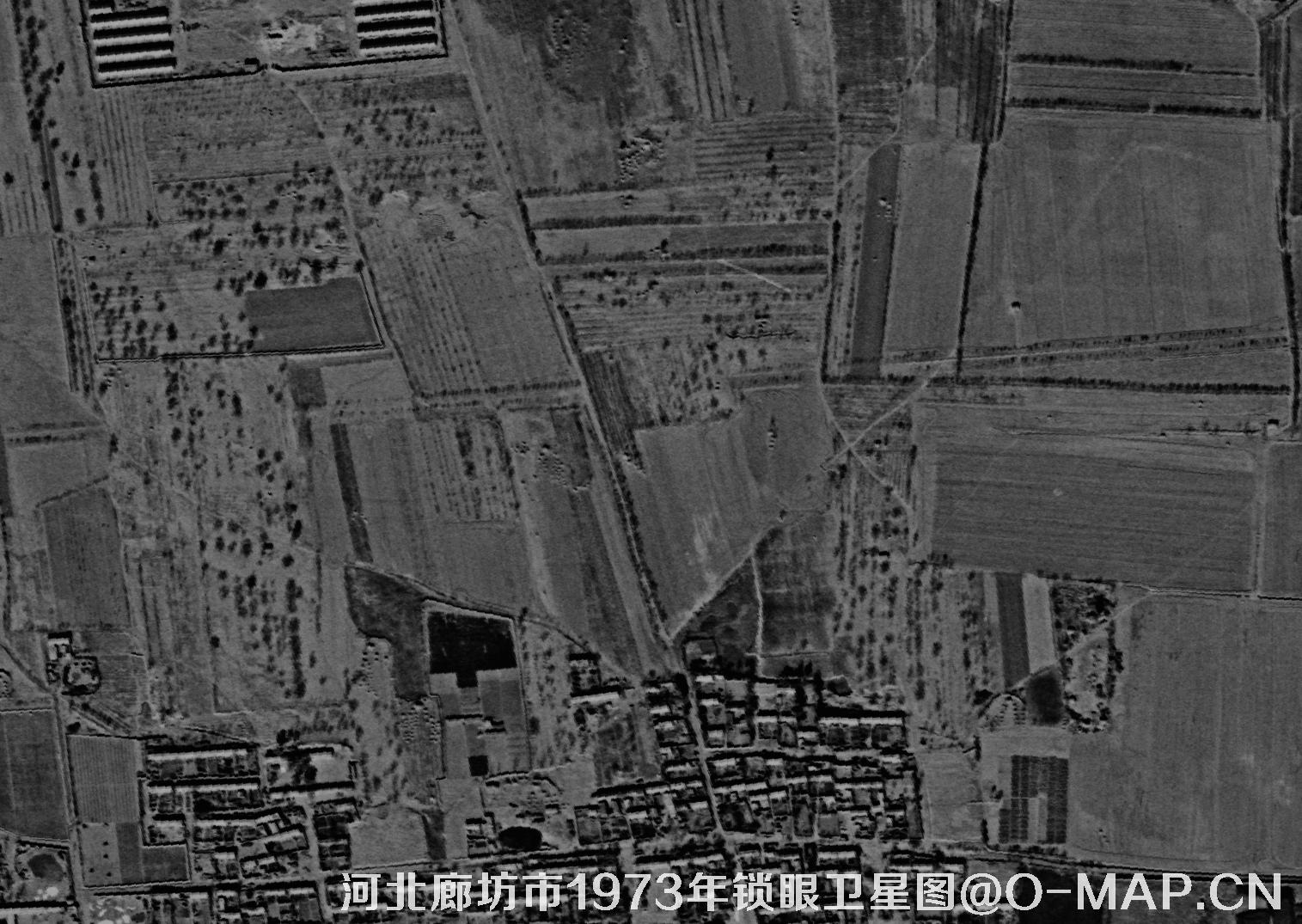 河北廊坊市1973年锁眼卫星图