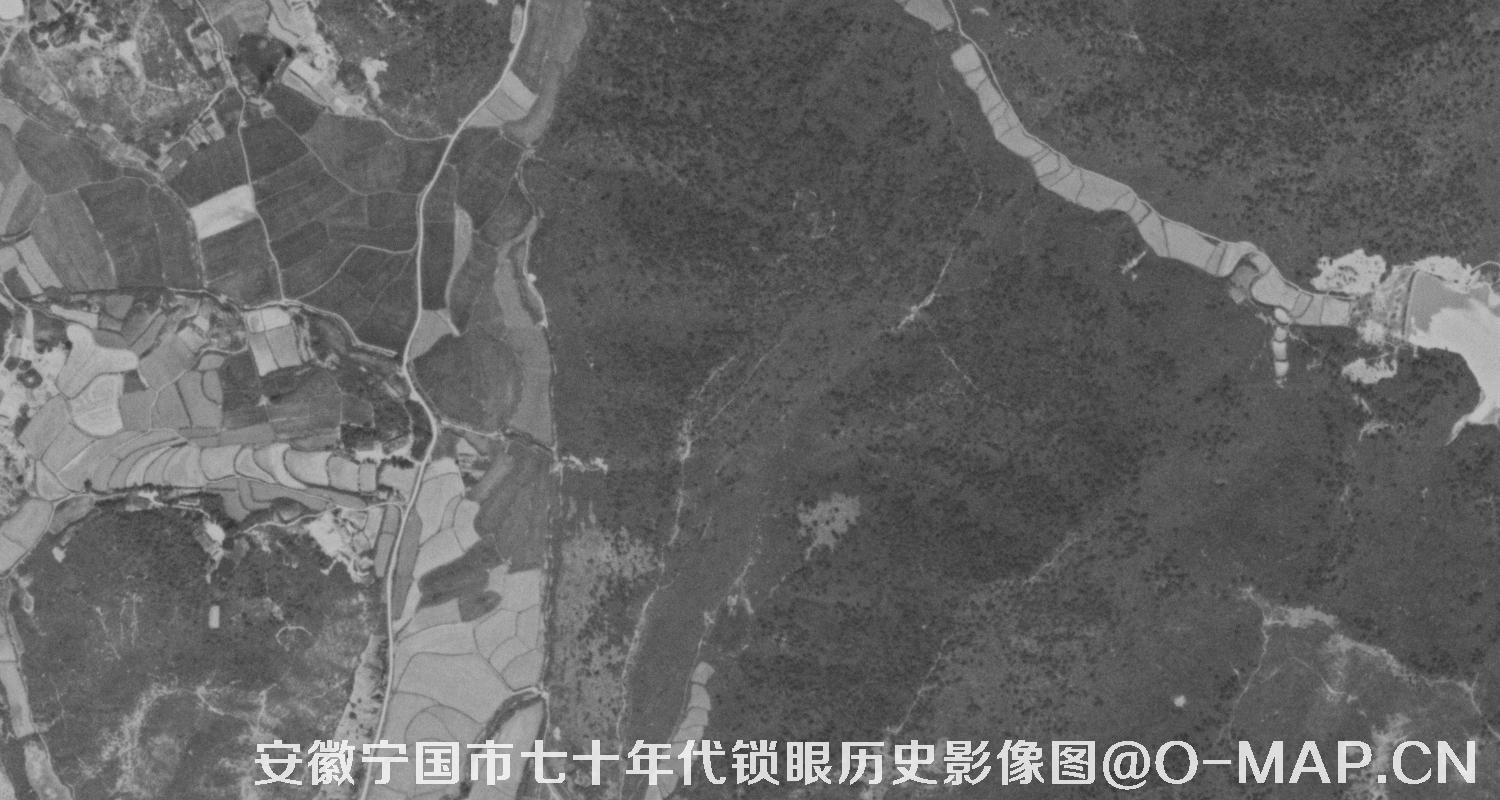 安徽宁国市七十年代KeyHole锁眼历史影像图